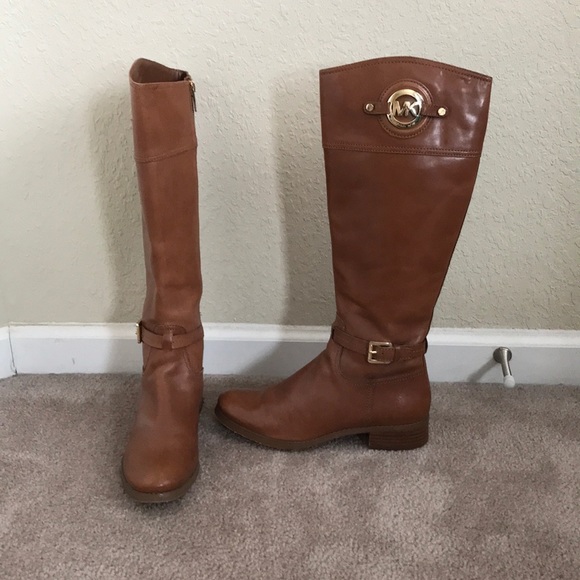 Michael Kors Riding Boots Tan Brown - Picture 1 of 6